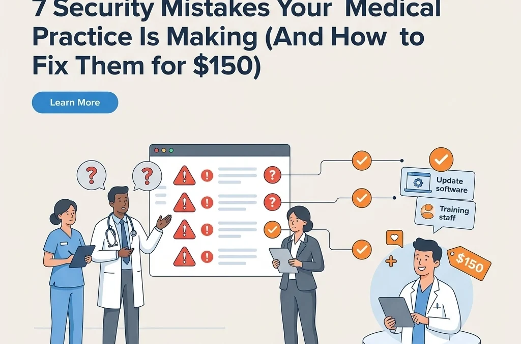 7 Security Mistakes Your Medical Practice Is Making (And How to Fix Them for $150)