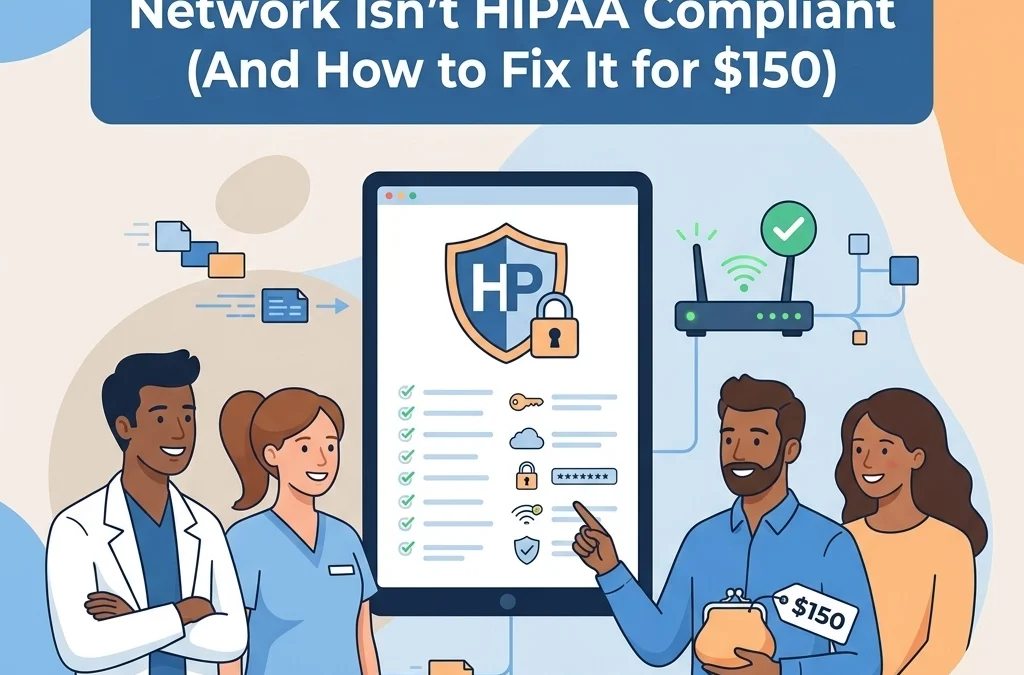 10 Reasons Your Dental Office Network Isn’t HIPAA Compliant (And How to Fix It for $150)